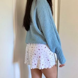 Fuzzy Soft Oversized Blue Knit Sweater